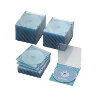 エレコム BLu-ray／DVD／CDケース スリム／PS／1枚収納 CCD-JSCS50CBU(50枚入)